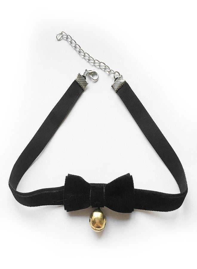 3GARDEN COS Gothic Lolita Bow bells velvet ribbon lace necklace Choker Necklace - Image 1